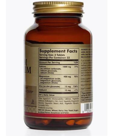 Home medicine cabinet Solgar of Calcium-Magniy-Tsink Table x100pcs - Buy Online on GoSupps.com
