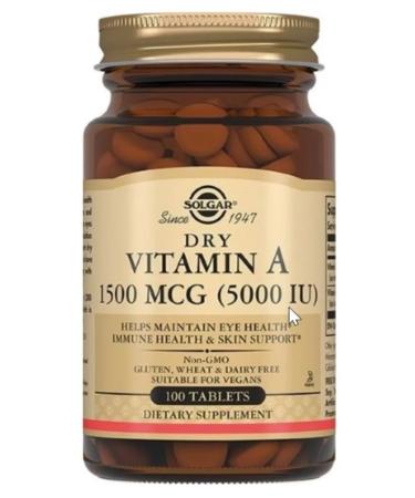 Home medicine cabinet Solgar vitamin A dry table 1500 g x100pcs - Buy Online on GoSupps.com
