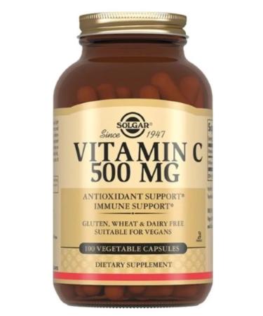 Home medicine cabinet Solgar vitamin C caps 500 mg x100pcs