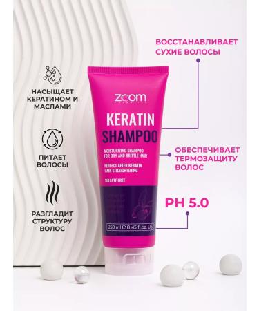 ZOOM cosmetics Balsefant Hair Shampoo Zoom Keratin with keratin - Buy Online on GoSupps.com