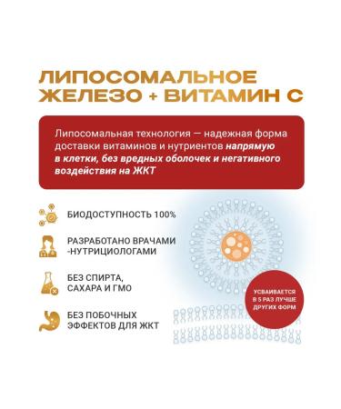 Liposomal Vitamins Liposomal iron + vitamin C 25 mg - Buy Online on GoSupps.com