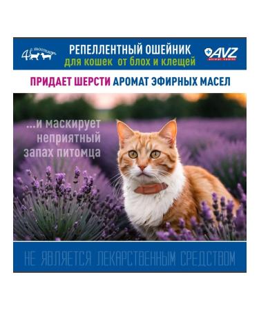 AVZ REPELLENT collar for cats 35 cm (brown) - Buy Online on GoSupps.com