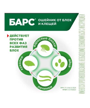 AVZ Bars collar for dogs of medium breeds from fleas and ticks - Buy Online on GoSupps.com