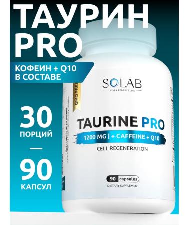SOLAB Taurin Pro with Q10 and caffeine 1200 mg 90 capsules
