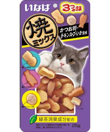 Inaba Cotton treats with the taste of Katsuvusi and Kalmara 25g.*3pcs - Buy Online on GoSupps.com