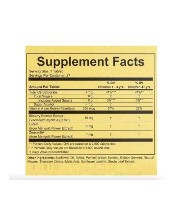 ChildLife Essentials Childlife Healthy Vision 27 SoftMelts Natural Berry - Buy Online on GoSupps.com