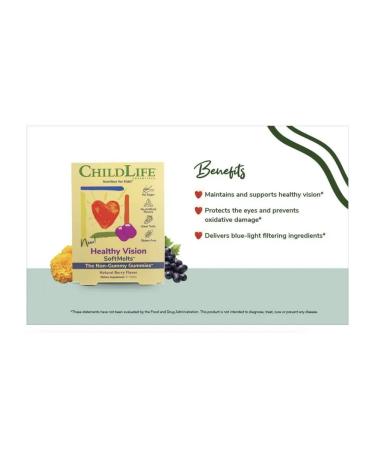 ChildLife Essentials Childlife Healthy Vision 27 SoftMelts Natural Berry - Buy Online on GoSupps.com