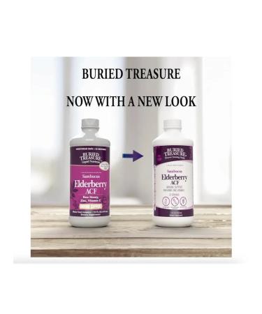 Buried Treasure Elderberry ACF Immune Support Liquid 496ML Buried USA - Buy Online on GoSupps.com
