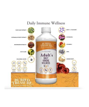 Buried Treasure Adult's Daily Immune Wellness 16 in 1 Liquid USA