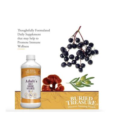 Buried Treasure Adult's Daily Immune Wellness 16 in 1 Liquid USA - Buy Online on GoSupps.com