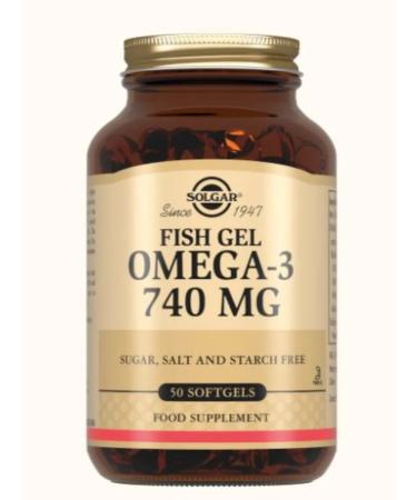Home medicine cabinet Solgar fisheries omega-3 740 mg caps x50pcs