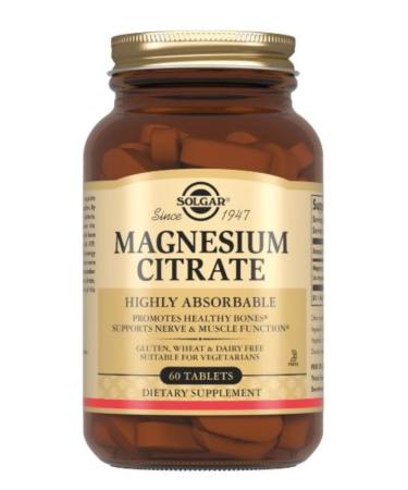 Home medicine cabinet Solgar citrate magnesium table x60pcs
