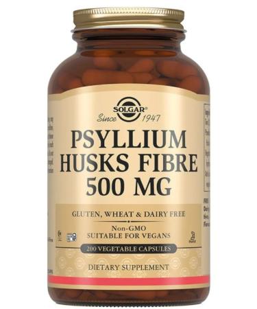 Home medicine cabinet Solgar Psillium Food fibers caps 500 mg x200pcs