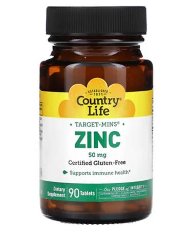 Target-Mins ZINC Zinc Country Life 50 mg 90 tablets
