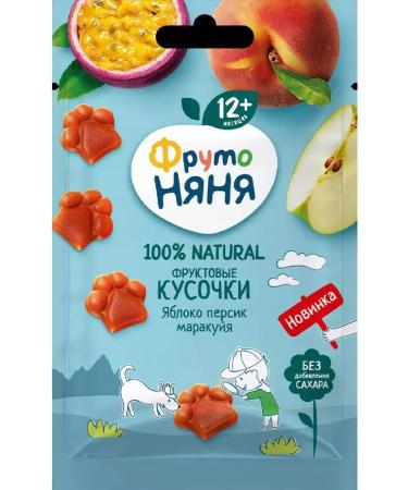 Frutonyanya Fruit pieces of apples peaches 15 g -6 pcs - Buy Online on GoSupps.com