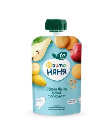 Frutonyanya puree apples bananas pears with cookies of 90 g -7 pcs