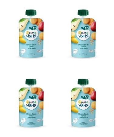 Frutonyanya puree apples bananas pears with cookies of 90 g -7 pcs - Buy Online on GoSupps.com