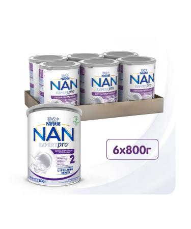 NAN ExpertPro 2 dry hypoallergenic mixture 6-12 months 800g 6pcs