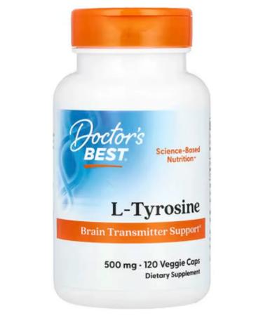 Doctor's Best L-tyrosine 500 mg l-tyrosine amino acids 120 capsules