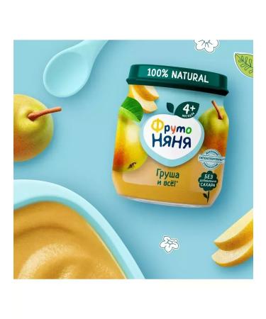 Frutonyanya Puree with pears 100g (12pcs) - Buy Online on GoSupps.com