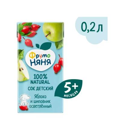 Frutonyanya Juice apple rosehip 200 ml (18 pcs) - Buy Online on GoSupps.com