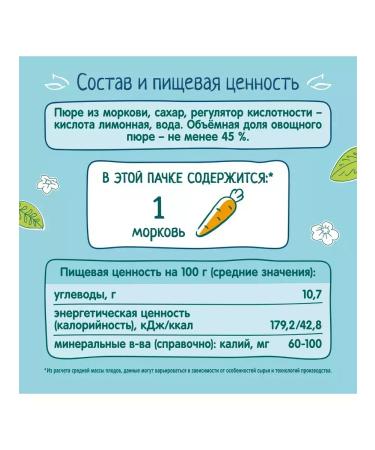 Frutonyanya Nectar carrots with pulp 200 ml (18 pcs) - Buy Online on GoSupps.com