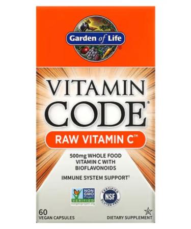 Garden of Life Vitamin Code Raw Vitamin C Vitamin C 500 mg 60 capsules