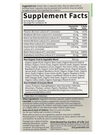 Garden of Life Vitamin Code Raw B-Complex B-complex 60 capsules - Buy Online on GoSupps.com