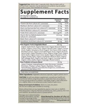 Garden of Life Vitamin Code Raw B-Complex B-complex 120 capsules - Buy Online on GoSupps.com