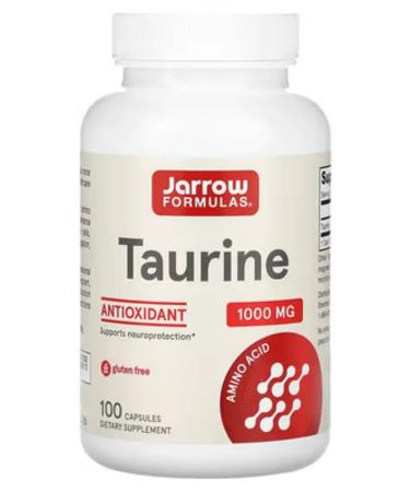 Jarrow Formulas Taurine Taurin 1000mg amino acids 100 capsules