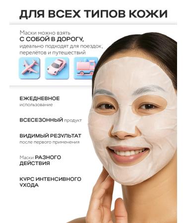 NSC A set of Korean fabric facial masks assorted 16 pcs - Buy Online on GoSupps.com
