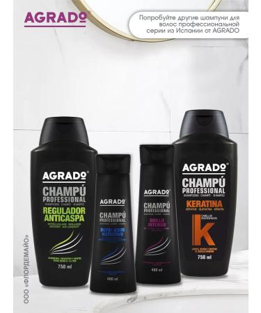Agrado Professional shampoo with silk proteins 400 ml - Buy Online on GoSupps.com