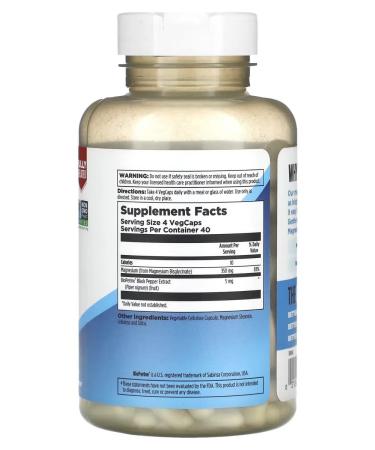 KAL Magnesium Glycinate 350 magnesium glycinate 160 capsules - Buy Online on GoSupps.com