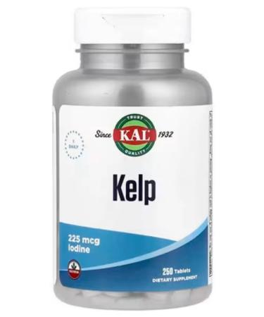 KAL Kelp iodine 225mkg algae kelp 250 cells