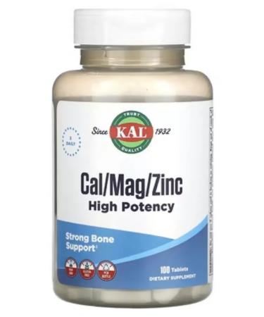 KAL Calcium Magnesium Zinc Calcium Magnesium Zinc 100 tab