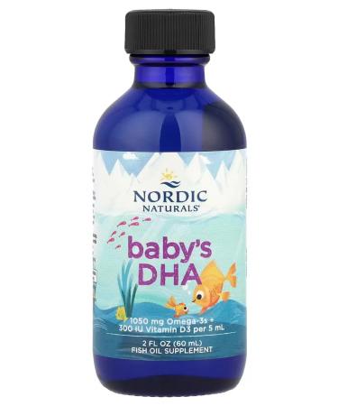 Nordic Naturals Babys dha 60ml Children's dgk omega-3 vitamin D3 - Buy Online on GoSupps.com