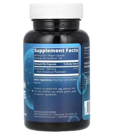 MRM Nutrition Chromium Picolinate chromium picoline 200 g 100 capsules - Buy Online on GoSupps.com