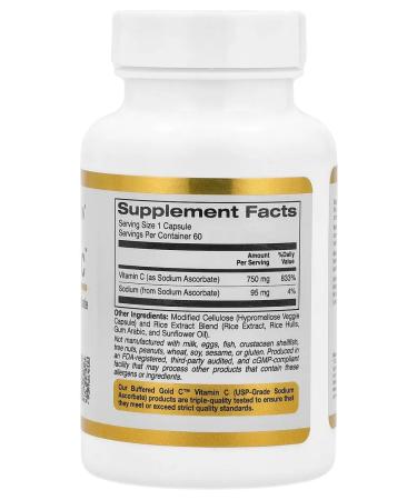 California Gold Nutrition Buffered Vitamin c Buferized vitamin C 700 mg 60 kap - Buy Online on GoSupps.com