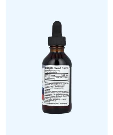 Nature's Answer Vitamin B-12 cyanocobalamin B-12 60 ml - Buy Online on GoSupps.com