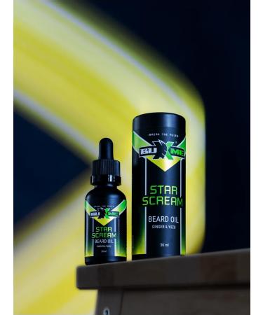 BUXME Star Scream Ginger Yuzu beard and mustache oil and mustache