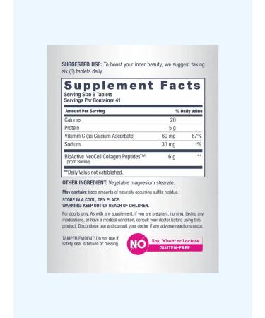 Neocell Collagen with peptides Collagen Peptides 250 tablets - Buy Online on GoSupps.com