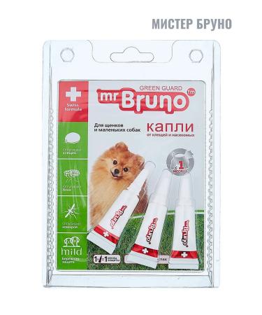 Mr Bruno Drops repellent puppies and small dogs up to 10 kg 3x1ml - Buy Online on GoSupps.com