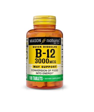 Mason Natural Vitamin B-12 3000 g Quick Dissolve USA