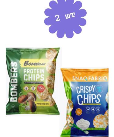 BombBar Protein chips whole grain sour cream onions and white mushrooms - Buy Online on GoSupps.com