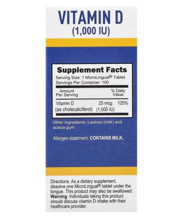 Superior Source Vitamin D3 25 g 1000iu 100 tablets sublingual - Buy Online on GoSupps.com