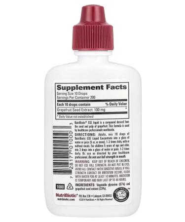 NutriBiotic GSE Grapefruit seed extract Nutribiotik 59ml - Buy Online on GoSupps.com