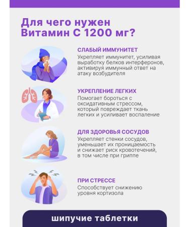 Evalar Vitamin C 1200 mg 20 sparkling pills for immunity - Buy Online on GoSupps.com