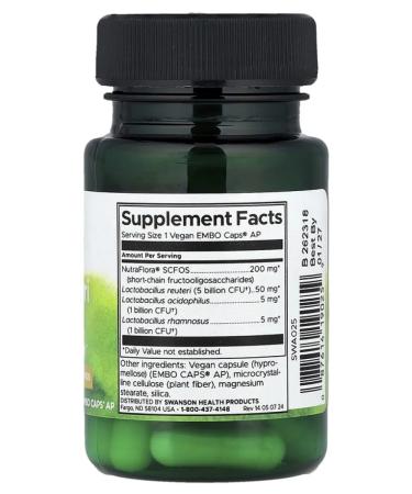 Swanson Lactobacteria Reurier Reuteri Plus 30 capsules - Buy Online on GoSupps.com