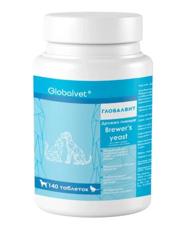 Globalvet Vitamins for dogs and cats beer yeast 140 tab - Buy Online on GoSupps.com