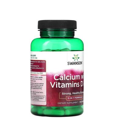 Swanson Calcium with vitamins d & k 100 capsules - Buy Online on GoSupps.com